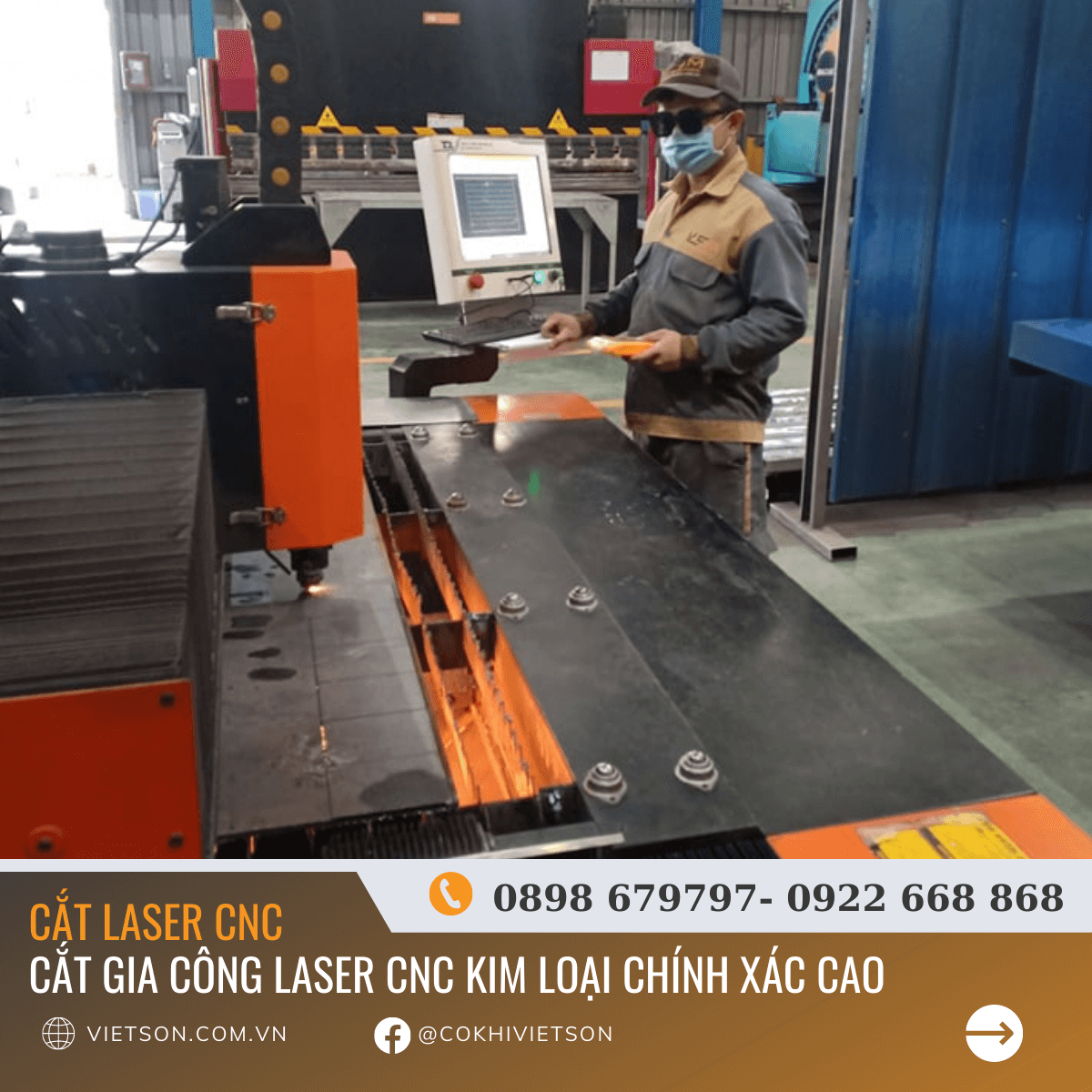 Cơ khí Việt Sơn chuyên gia công cắt laser CNC tại Tp.HCM