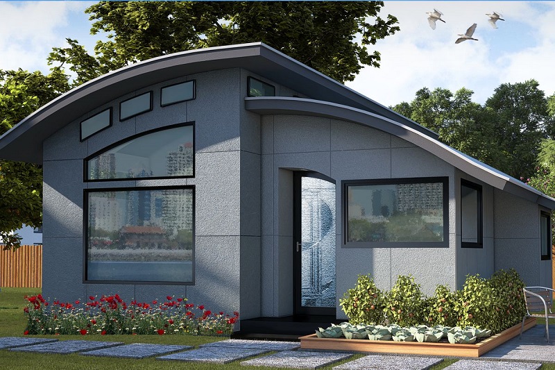 Elegant and compact prefabricated house