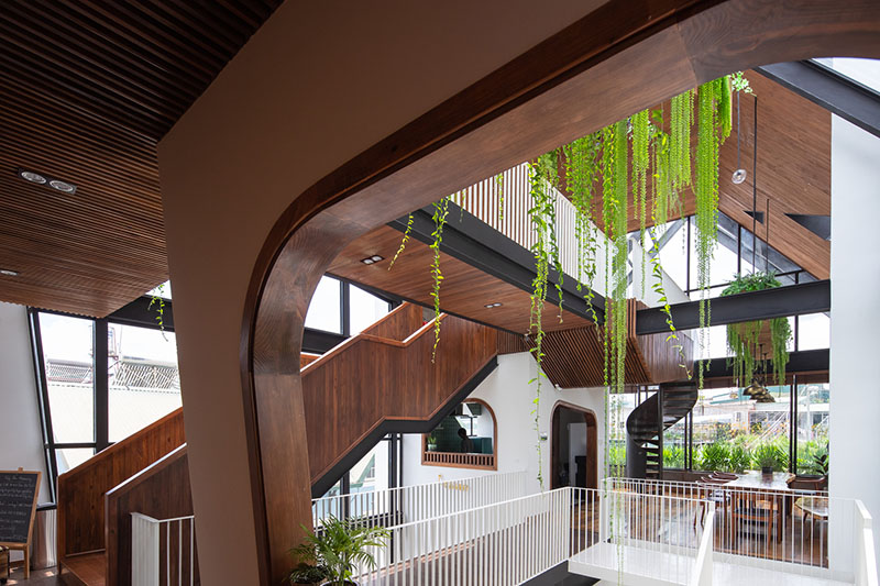 Model of pre-engineered steel house used as a homestay