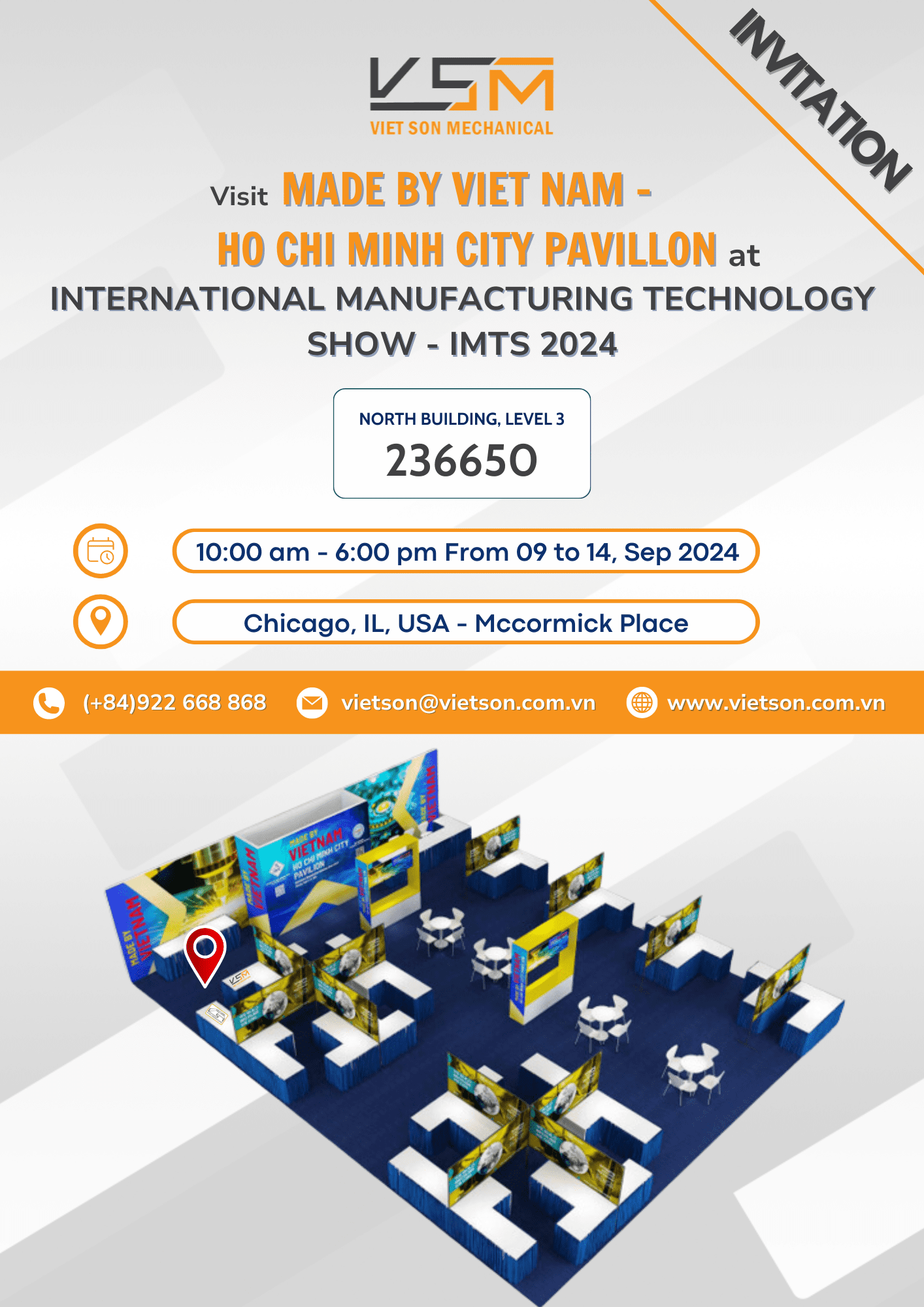 Thư mời triển lãm IMTS Chicago