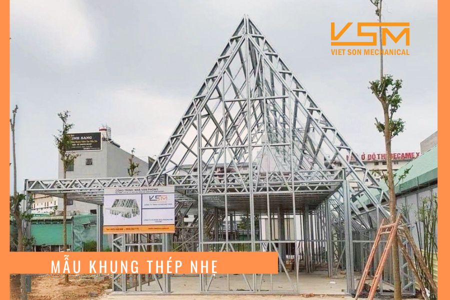 khung nhà lắp ghép Mẫu khung nhà thép nhẹ đẹp