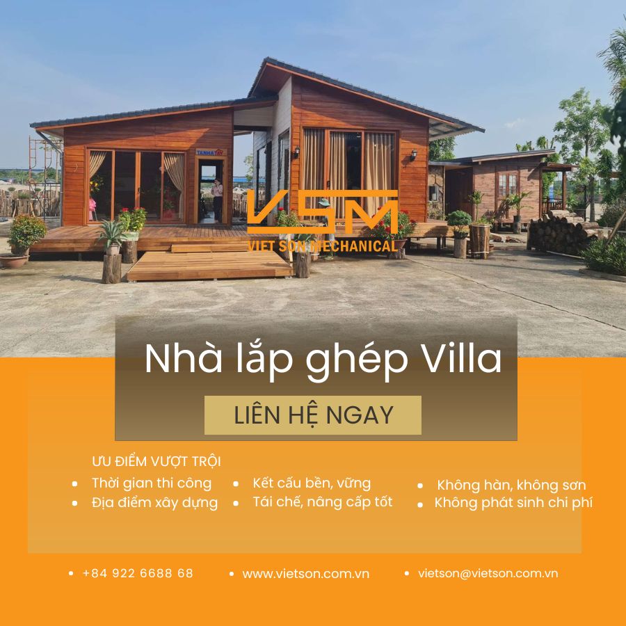 khung nhà lắp ghép villa Mẫu nhà lắp ghép Villa đẹp