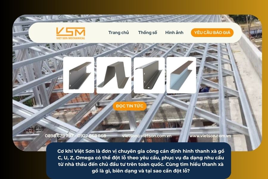 xà gồ trong xây dựng